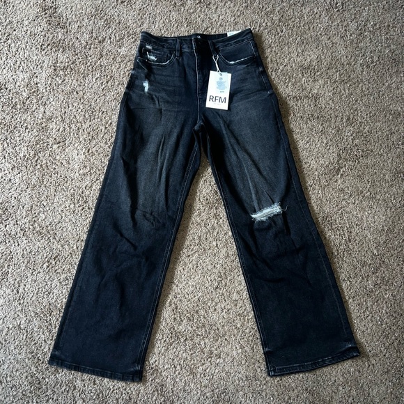 RFM Denim - Women’s Black Distressed Jeans NWT